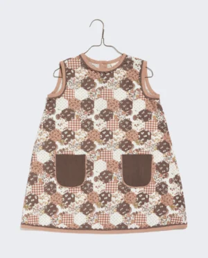 patchwork print dress