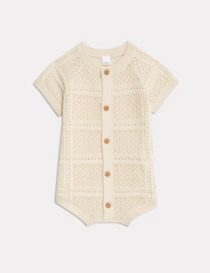 cotton knit romper