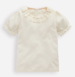 ivory frill neck top