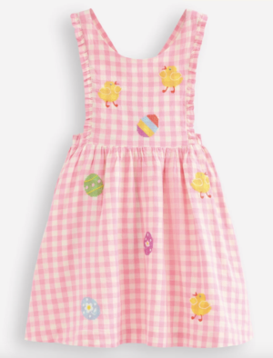 pink gingham easter dress