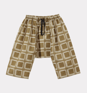 brown geo baby trousers