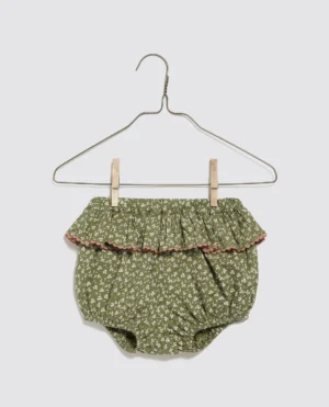 green frill floral bloomers