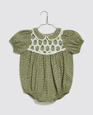 green floral romper
