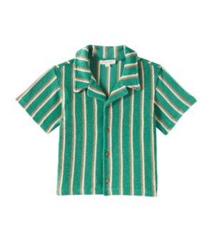 green striped terry shirt