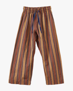 kids brown striped trousers