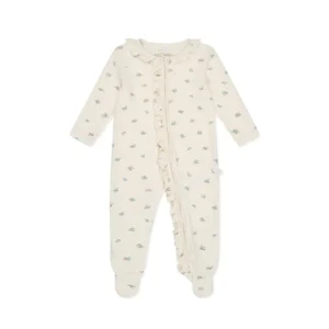 floral baby sleepsuit