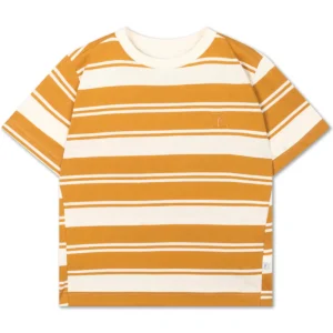 mustard striped kids t-shirt