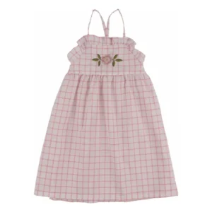 pink check dress