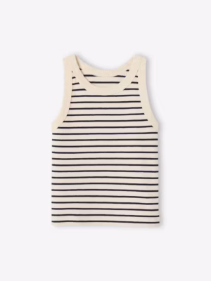 striped ribbed vest