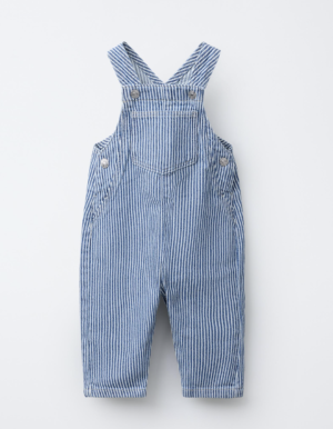 striped twill dungarees