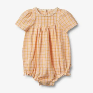 yellow check romper