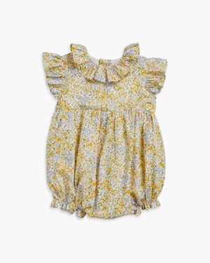 yellow ditsy floral romper