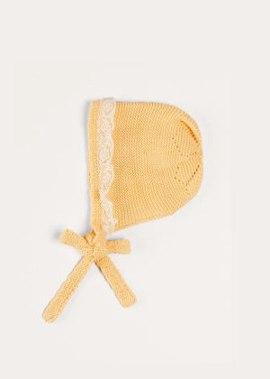 yellow lace bonnet