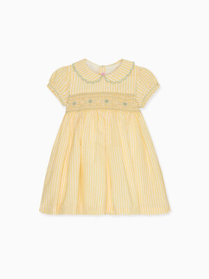 yellow smocked dress