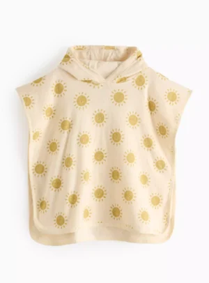 yellow sun print poncho