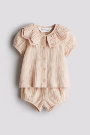 cotton muslin baby girl set