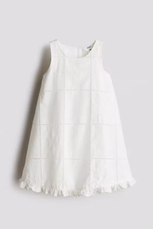 cream embroidered girls dress
