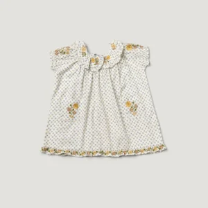 embroidered frill collar dress