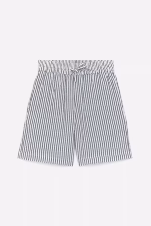boys blue striped seersucker shorts