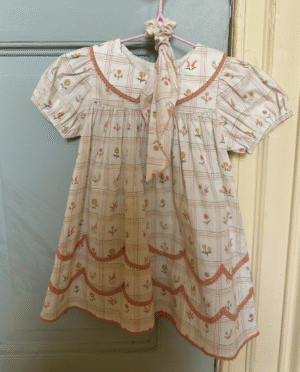 antique floral style dress