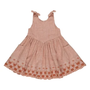 brick gingham dress