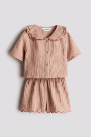 muslin scalloped set