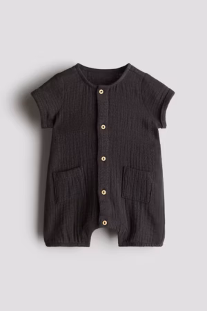 charcoal cotton romper