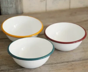 enamel cereal bowls