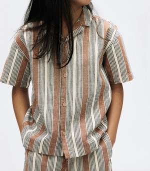 kids striped linen shirt