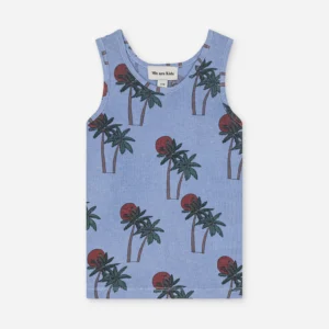 blue palm vest