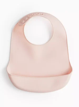 pink silicone bib