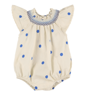 printed cotton romper