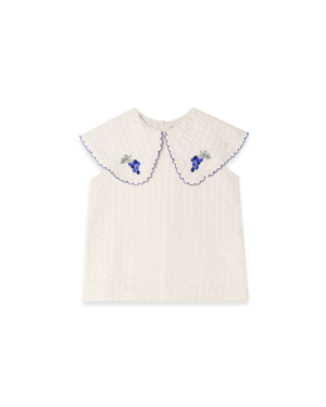 seersucker collar blouse