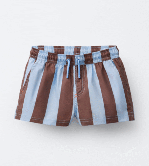 striped swim shorts