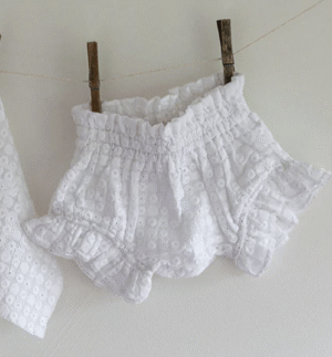 white frill bloomers