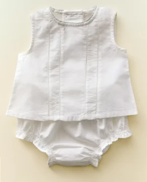 white lace trim romper
