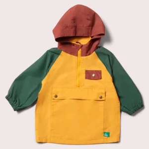 block colour waterproof anorak
