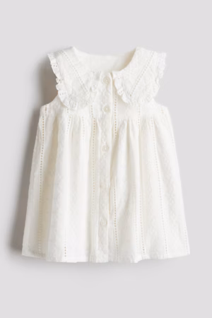 cream embroidered dress