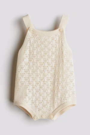 cream silk blend romper