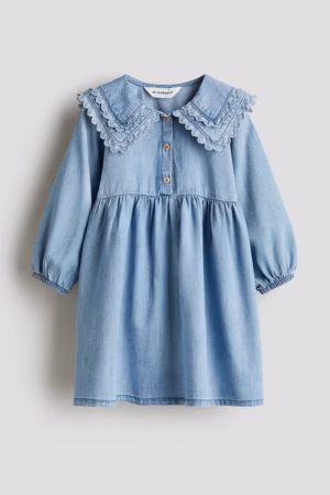 denim sailor collar dress
