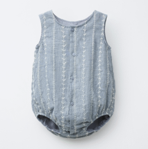 embroidered baby romper