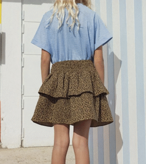 girls leopard print skirt