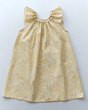 girls yellow floral dress