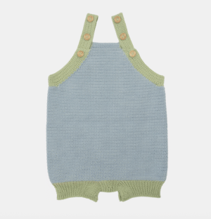 blue knitted romper