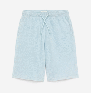 light blue towelling shorts