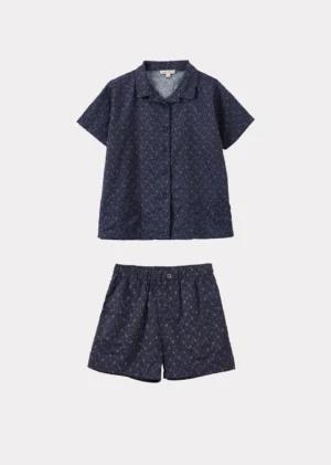 navy shirt and shorts set