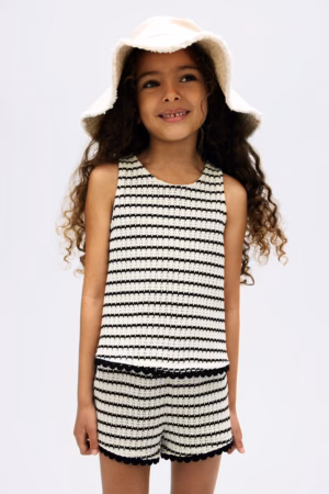 textured knit vest