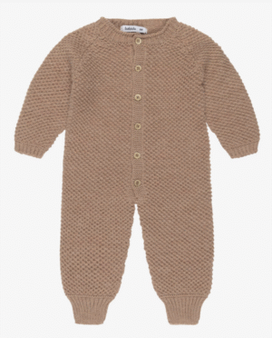 brown knitted romper