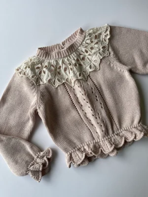 cream lace knit jumper