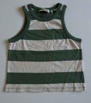 kids green striped vest